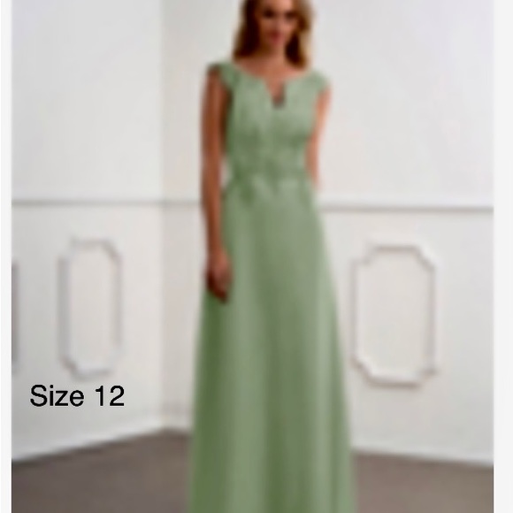 Four, NEW, Sage Green Bridesmaid dresses from Azazie. - Picture 7 of 10